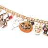 S1969 حار الأزياء والمجوهرات الكرتون سحر سوار هالوين عيد الميلاد الصقيل قلادة أساور