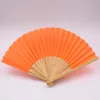 Hands Hold Fan Wedding Favor Gift Luxurious Silk Fold Dance Party Decoration Folding Hand Held Solid Color Fans Groups Gifts 36 p2