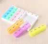 28 отсеков 7-дневный таблетки таблетки Pillbox Dispenser Organizer Case с 28 отсеками Pill Box многоцветный контейнер SN3624