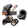 2020 nouveau bébé poussette haute paysage 3 en 1 landau luxe poussette berceau porte-bébé kinderwagen car1