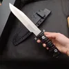 High End Outdoor Survival Tactical Straight Knife DC53 Satin Blade Full Tang Black G-10 Handle Fixed Blade Knives With Kydex