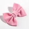 50PCS 11CM 4.3 "Big Fashion Seersucker Waffle Archi per capelli per accessori per capelli Bow Knot Boutique per bambini Fasce per ragazze LJ200903