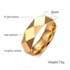 Vnox Men's Tungsten Carbide Wedding Ring US Size 6 7 8 9 10 11 Gold Color Top Quality 211217