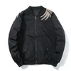 Frühling Pilot Bomberjacke Männer Frauen Vogel Stickerei Baseball Jacke Mode Lässig Jugend Paare Mantel Japan Streetwear 201128