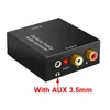 Portable USB DAC digital para analógico Audio Converter fibra óptica AUX RCA L / R Converter SPDIF Digital Audio Decoder