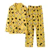 2024Unisex Panda Adult Panda Men Pyjamas Set Cotton Femelle Female Automne Animal Carton Animal Carton Home Service Pajamas LJ201113