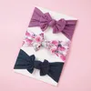 3 pezzi/set stampa fascia per capelli fiocchi fiore neonata fasce elastiche per bambini banda turbante accessori per capelli
