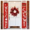 Halloween Christmas Decoration Door Couplet Hanging Sign For Outdoor Garden Merry Christmas Decoration Banner Wall Pendants WVT0713