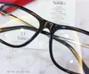 새로운 패션 디자인 광학 안경 0073 평방 프레임 투명 렌즈 금속 사원 복고풍 간단한 스타일 명확한 안경 최고 품질