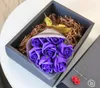 Caja de flores artificiales para el día de San Valentín, flores de jabón hechas a mano, luz para el hogar, jardín, regalo festivo para el día del maestro, suministros para fiestas 1