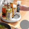 Turntable storage rack kitchen condiment shelf rotatable oil salt sauce vinegar desktop storage tray in stock DHL a14