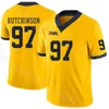 NCAA College Michigan Wolverines Football 47 Khalke Hudson Jersey 4 Nico Collins 29 Glasgow Aidan Hutchinson Josh Metellus Homens Juventude Mulheres