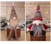 Fête décoration de noël ornements tricoté en peluche Gnome poupée décor à la maison tenture murale pendentif fête de vacances enfants poupée cadeaux