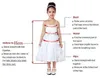 Robe de fille de fleur blanche élégante pour la fête de mariage robes de baptême à col haut en tulle à manches longues appliques robe de sainte communion pour enfants250T