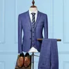 Fashion-New Ankomst Högkvalitativ singelbröst Plaid Casual Suit Män, Mäns Business Passits Plus-Size S -3XL Gratis frakt T200303