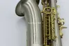 Högkvalitativ professionell Cupronickel Alto Saxophone Eb Tune Gold Lacquered Key Sax Med Fodral Gratis Frakt