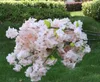 Prezzo più basso!!! Simulazione artificiale lunga 1 metro Bouquet di fiori di ciliegio Decorazione ad arco di nozze Decorazione per la casa ghirlanda 5 colori