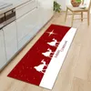 Teppiche nordische Weihnachtsfest -Dekorative Wohnzimmer Teppich Bad Matte Eingang im Innenboden Nachtte Teppich rote Küche