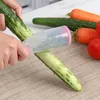 Frukt grönsakskalning verktyg lagringstyp peeling kniv peeler med lagrade rör zester rostfritt stål blad kök gadget zl0551