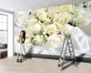 ファンタジーローズ3D花の壁紙花の壁紙壁にロマンチックな花の装飾シルク3Dモダンな壁紙
