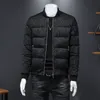 2022 new men's top thick coat white duck down jacket casual letter printing autumn and winter trend warm stand collar clothes