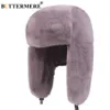 BUTTERMERE Bontmutsen Dames Bomber Hoeden Roze Winterhoed Russische Vrouwelijke Dikker Warm Effen Zacht Winddicht Oorklep Ushanka Hoed 2010194486282