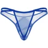 Men's Swimwear Mens Lingerie Thongs Underwear See-through Panties Low Waist Sheer Gauze Briefs Elastic Waistband G-Strings