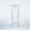 90 ml / 3oz Sublimatie Glas Wijn Shot Whisky Mok Mini Cup Bar Cocktail Tumbler met Gouden RIM voor DIY Design 12 stks Verpakking Enviroment-vriendelijk