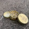 Gold Coin Grinder Zinc Alloy Herb Grinder 40MM 3 Piece With Diamond Teeth Tobacco Grinders Spice Crusher Metal Smoking Pipes Accessories