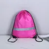 Sport Drawstring Backpack Bag Beach Swimming Backpacks with Reflective Strip Safe in Night