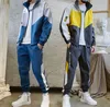 Fashion-New Fall Spring Mäns Cardigan Jacka + Byxor Fashion Casual Sportswear Mens Tracksuits Sport Hoodies Passar