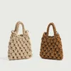 Shopping Bags Shopping BagsMABULA Vintage Crochet knitted Tote Handbag Hollow Design Summer Beach Crossbody Bag with Metal Chain Small Phone Purses 220301