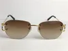 vintage sunglasses piccadilly frameless glasses round frame retro avant-garde design uv400 light color decorative eyewear 0102227Y