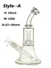 Стеклянные кальяны BONGS Трубы буровые 10 дюймов Beaker 2 Тип Перк с 14/19 мм вниз и чаша GB006A / B