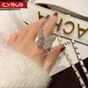 Kluster ringar trendig fjäril öppen inlaid zircon lyx ring på handen kvinnor smycken tillbehör till tjej bröllop parti gåva 20211