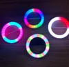 RGB LED Ring Selfie Light USB Ricaricabile Supplement Lighting Camera fotografia AAA Batteria per telefoni cellulari intelligenti