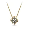 Novo Simple Hollow Out Clover Colar de Moda Feminina Influenza 18k Ouro Personalizado Diamond incrustado Lucky Grass Pendant Clavicle Chain