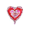 أنا أحبك البالونات على شكل قلب بالون 18 بوصة الألومنيوم فيلم بالون الزفاف عيد الحب لوازم حزب 15 التصاميم YG1033