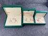 최고의 선물 상자 어두운 녹색 나무 시계 상자 선물 상자 l 사이즈 스위스 시계 상자 카드 레이블이없는 최고 품질의 시계 상자