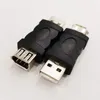 USB-Anschlüsse, USB 2.0 A-Stecker auf Firewire IEEE 1394 6-Pin-Buchse, Adapter-Konverter-Anschluss/5 Stück