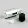 20 x 5 ml 1OZ 50ML Silver Glass Refillable Travel Bottle liquid Essential Oil Bottles Vials with insert black Childproof cap