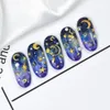 Altın Metal Damızlık Yıldız Çivi Nail Art Sequins DIY Çeşitli Hollow Moon Stars Manikür Glitter Alaşım Naill Dekorasyon