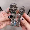 Ultra cienka moda luksusowe zegarki na rękę miłośnicy pary styl klasyczne wzory pszczół zegarki 38mm 28mm srebrna obudowa mężczyzna kobiet Designer290K