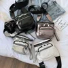 Nxy Handbag Nigedu Glossy Wide Strap Women Shoulder Bag Designer Rivet Crossbody Bags for Female Silver Bolsas Feminina Black 0214