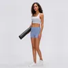 واجه لو لو ليمونز ماتي اليوغا مزدوجة انتظر الورك Elatic Slim Running Women 'Fie Hot Pant Biker Tenni Short