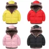 Toddler Baby Girls Boys Winter Windproof Coat Bear Ears Hooded Thicken Outwear Jacket Children's Clothing Baby Girl Boy Coats LJ201007