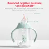 Bebek Şişeleri İçme Fincan Besleme Şişesi Geniş Kalibreli Çok Fonksiyonlu İçme Süt İçme Suyu Çift Kullanımlı Şişe BPA Ücretsiz LJ200831