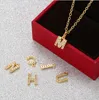 Micro Pave Settings Zircon Initial Letter Charms Pendants for Necklace Big Small Earrings Jewelry Findings Mix Wholesale