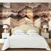 Pintura Estudo Sala costume Wallpaper murais do pinheiro placa de madeira Floresta Grain 3D Mural moderna decoração da parede