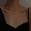 Nouvelle Mode Tendance Or Couleur Long Collier Géométrique Chaîne En Métal Collier Réglable pour Femmes Filles Fête De Mariage Bijoux 41cm Drop Ship